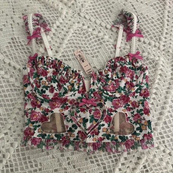 *SOLD* NWT For Love & Lemons Heart Bloom Bustier Top - Picture 7 of 8